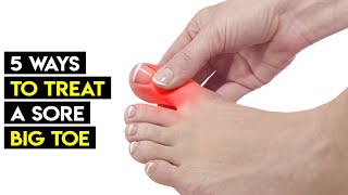 Swollen Toe 5 Ways to Treat a Sore Big Toe Naturally [upl. by Akinam]