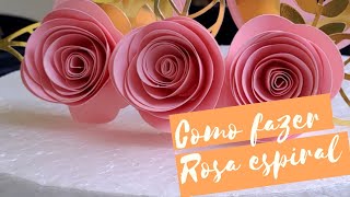 Como fazer Rosa de enrolar ou rosa espiral [upl. by Netsirhk]