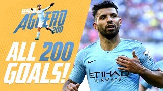 Sergio Agüero  All 200 Man City Goals [upl. by Ynohtnad864]