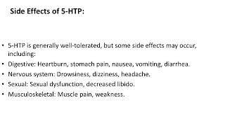 5 HTP Benefits Side Effects and Precautions [upl. by Anyaj207]