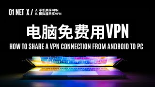 局域网共享VPN 让手机电脑PC电视免费使用VPN高速上网。两种方法，100有效！How to Share a VPN Connection From Android to PC [upl. by Wendin177]