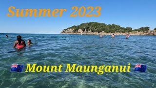 🇳🇿 Mount Maunganui Beach  Walk amp Swim [upl. by Manara362]