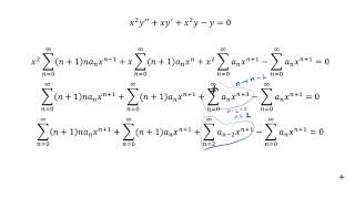 Solving Bessels differential equation using Frobenius Method part 1 of 2 [upl. by Augusta]