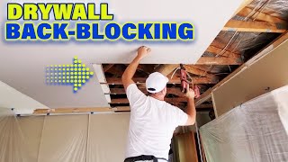 How to do BACKBLOCKING on a Drywall Ceiling [upl. by Prowel]