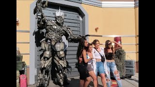 Megatron Meets The Kardashians Rejects at Universal Studios Transformers Encounter [upl. by Ut965]