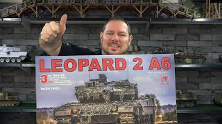 RC Tank Leopard 2 A6 Taigen Building Kit Unboxing Scale 116 [upl. by Hoffmann]