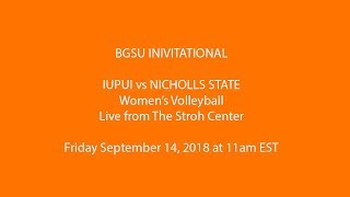 BGSU Invitational Womens Volleyball  IUPUI vs Nicholls State [upl. by Rramahs]