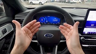 Steering Wheel and Cluster in the 2021 Ford Explorer ST  Features of the 2021 Explorer ST [upl. by Nywnorb251]