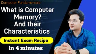 What is Computer memory   Introduction and its Characteristics  Hindi  Computer fundamental [upl. by Earla]