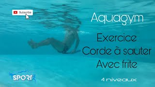 AQUAGYM  exercice corde à sauter avec frite  Actisport by Romain [upl. by Shiroma]