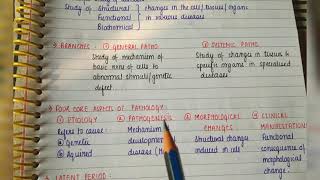 INTRODUCTION TO PATHOLOGY  PART 1 EASY WAY TO UNDERSTAND WITH NOTES definition branches aspects [upl. by Nnylekoorb]