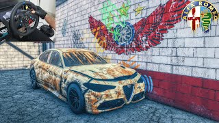 Rebuilding ALFA ROMEO Giulia Quadrifoglio  Need for Speed HEAT  LOGITECH G29 Gameplay [upl. by Lasorella329]