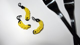 Loom Banane mit Gabel herstellen deutsche Anleitung [upl. by Eatnuahc]