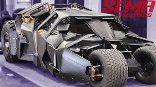 Running And Driving FULL METAL Batman Tumbler Tribute At SEMA 2022 [upl. by Arramas691]