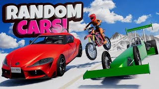 Racing RANDOM CARS Down a DANGEROUS MOUNTAIN in BeamNG Drive Mods [upl. by Paschasia]