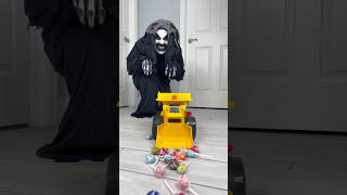 Monster picks up candy with big truck 🛻👻 shorts [upl. by Anekahs]