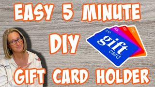 EASY 5 MINUTE DIY Gift Card Holder [upl. by Cirdec]