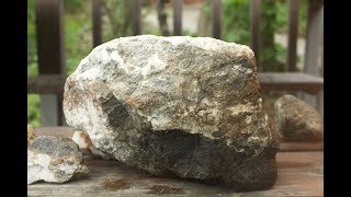 WHATS INSIDE ETCHING A BIG GARDEN ROCK [upl. by Leoline154]