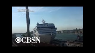 At least 4 injured in Venice cruise ship crash [upl. by Haas]