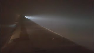 Delta MD88 Go Around and landing DENSE FOG [upl. by Sivatnod]