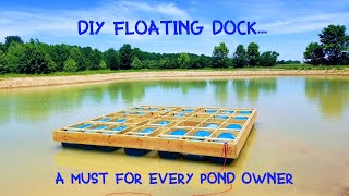 How To Build a Floating Dock With Plastic Barrels  DIY [upl. by Rebecka]