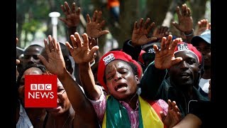 Mugabe resigns  Joy in Zimbabwes Capital Harare  BBC News [upl. by Bergh]