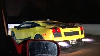 EPIC Street Race BATTLE  1200hp TT Lambo vs 1200hp Supra [upl. by Belinda976]