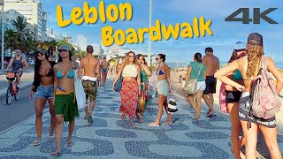 🇧🇷 LEBLON BEACH boardwalk Walking Tour 4K  Rio de Janeiro Brazil [upl. by Jamel]