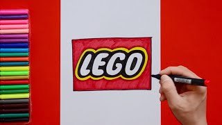 How to draw Lego Logo [upl. by Celene15]