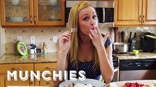 How to Make Chocolate amp Fruit Crepes with Adult Actress Kayden Kross [upl. by Rosanne]