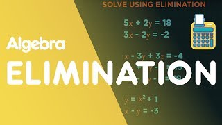 Simultaneous Equations By Elimination  Algebra  Maths  FuseSchool [upl. by Esinned]