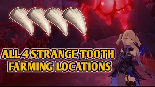 All Strange Tooth Farming Locations  Genshin Impact [upl. by Ormond]