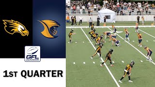 GFL Juniors  Berlin Adler vs Wiesbaden Phantoms  Viertelfinale 2023  1st Quarter [upl. by Muriah752]