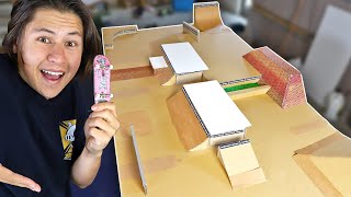 DIY CARDBOARD FINGERBOARD PLAZA [upl. by Dianna]