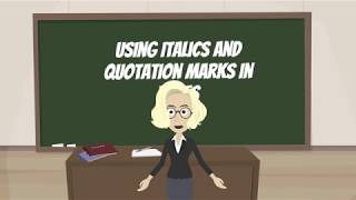 Using Italics and Quotation Marks in Titles [upl. by Cadal]