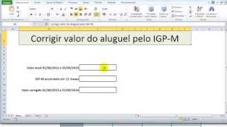 Calcular valor do reajuste do aluguel pelo IGPM Inscrevase no Canal [upl. by Cross]