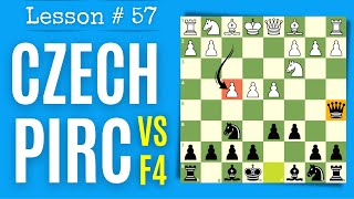 Chess Lesson  57 Czech Pirc Defense VS 4 f4 [upl. by Jaban]