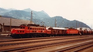 Arlbergbahn 1985 Teil 23 Rh1020 1110 1180 1042 der ÖBB Stummfilm [upl. by Enytsirk]