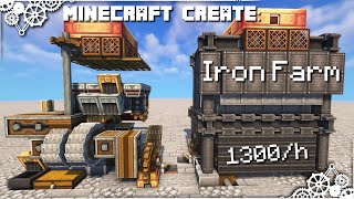 Minecraft Create Iron Farm  Schematic [upl. by Frentz328]