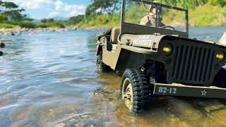 River Adventure Jeep Willys 1943 MB Scale Off Road [upl. by Akinnej396]