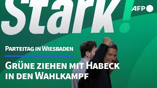 Grüne küren Habeck mit 965 Prozent Zustimmung zum Kanzlerkandidaten  AFP [upl. by Oriaj]