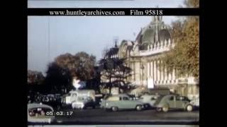 Paris Traffic 1950 s Film 95818 [upl. by Kohler]