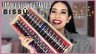 NUEVOS LABIALES HUMECTANTES DE BISSÚ Swatches  Carel Quezada [upl. by Eckart]