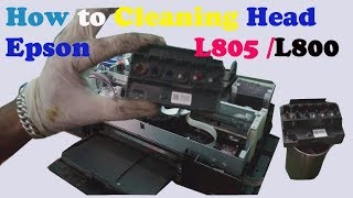 How to Clean Epson Block Head on Epson L805L800 Printer detail information [upl. by Irrehs]