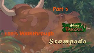 Disneys Tarzan PS1 100 Walkthrough  Part 5  Level 4 Stampede Hard [upl. by Langille]