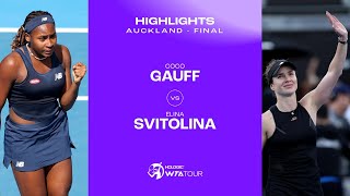 Coco Gauff vs Elina Svitolina  2024 Auckland Final  WTA Match Highlights [upl. by Tterej863]