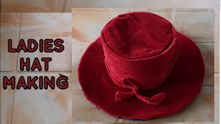 How to make Ladies hat at home Easy diy [upl. by Arsuy385]