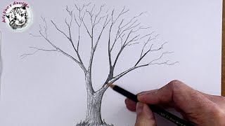 Como dibujar desde Cero 1 Como Dibujar un Arbol Realista [upl. by Agnizn8]