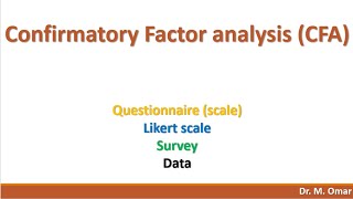 Confirmatory Factor analysis CFA questionnaire data [upl. by Fanchette891]