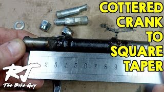 Convert From Cottered Crankset to Square Tapered CranksBottom Bracket [upl. by Namhcan659]